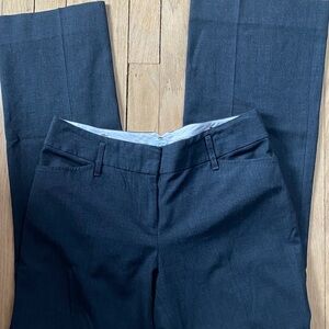 Ann Taylor pants womens 4 “Julie” gray 30” rayon polyester spandex office basics